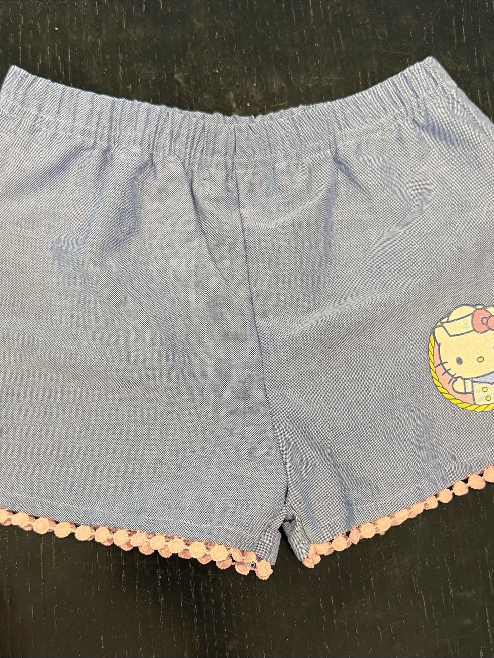 Hello Kitty Light Blue Girls' Shorts with Pink Trim